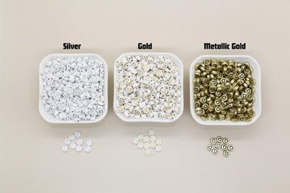 7mm Heart Beads, Round Acrylic Outline Heart Beads for Jewelry Making & Crafting, Heart Beads for DIY Projects