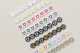 7mm Heart Beads, Round Acrylic Outline Heart Beads for Jewelry Making & Crafting, Heart Beads for DIY Projects
