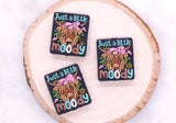 Just A Little Moody Beads, Silicone Focal Beads, Highland Cow Beads, Jewelry Making Supplies, Cute Animal Beads for Bracelets Keychains #901