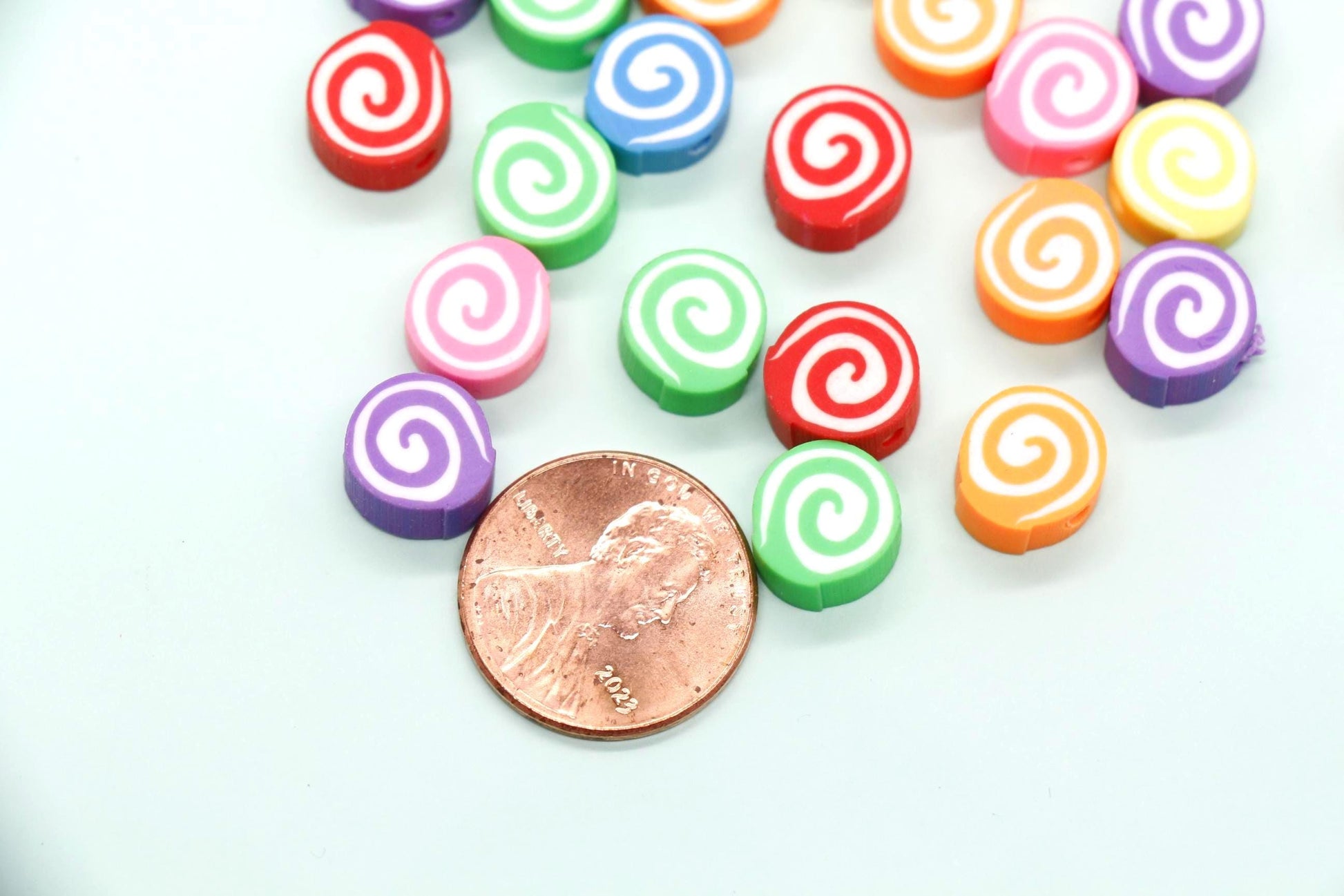 Swirl Polymer Clay Beads, Jewelry Making Supplies, Colorful Swirl Beads for Bracelets Necklaces, DIY Beading Crafts #920