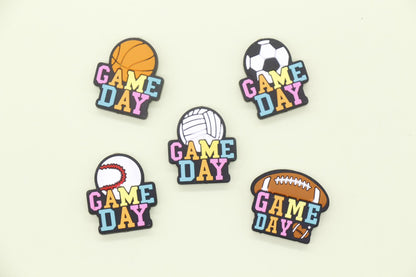 Game Day Sports Silicone Focal Beads for Pens, Bracelets - Football, Basketball, Soccer, Volleyball, Baseball