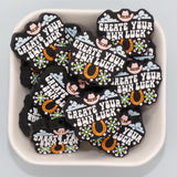 Create Your Own Luck Focal Silicone Beads, Focal Bead for Beadable Pens, Keychain Lanyard Beads, #F768