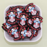 Moody And Proud Of It Focal Silicone Beads, Focal Bead for Beadable Pens and Keychain Lanyard #F770