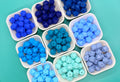 14mm blue silicone hexagon beads for keychains