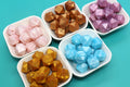 17mm metallic silicone hexagon beads for keychains