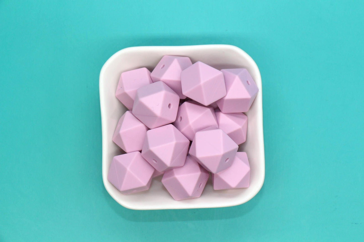 17mm Purple Hexagon Silicone Beads, Jewelry Beads for Bracelets, Keychains, Soft Geometric Beads, DIY Craft Supplies