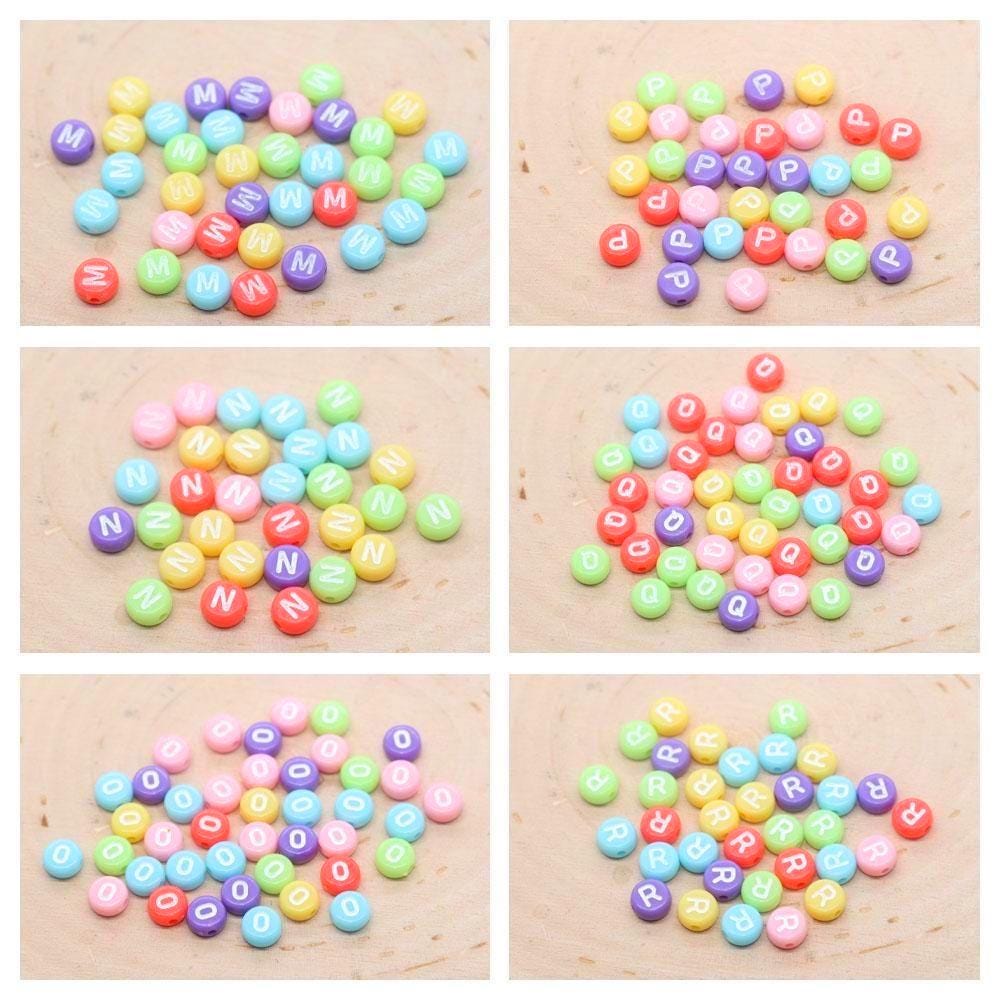 Pastel Letter Beads 7mm, Alphabet Beads for Bracelets, DIY Jewelry Making, Initial Necklaces, Name Beads for Crafts and Keychains