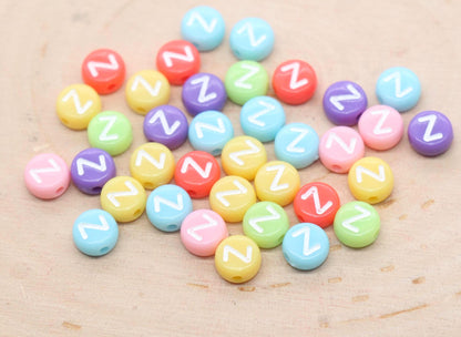 Pastel Letter Beads 7mm, Alphabet Beads for Bracelets, DIY Jewelry Making, Initial Necklaces, Name Beads for Crafts and Keychains