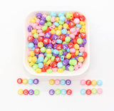 Pastel Letter Beads 7mm, Alphabet Beads for Bracelets, DIY Jewelry Making, Initial Necklaces, Name Beads for Crafts and Keychains