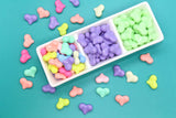 Heart Beads, Plastic Heart Shape Beads for Jewelry Making, DIY Bracelets, Necklaces, Keychains, Crafts - Valentine’s Day Supplies