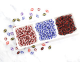 Football Polymer Clay Beads, Team Colors Sports Beads for Bracelets, DIY Jewelry Making, Handmade Craft Supplies, Gift for Football Player