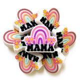 Mama Focal Beads, Rainbow Mama Silicone Beads, Silicone Chunky Beads, Silicone Loose Beads, Focal Beads