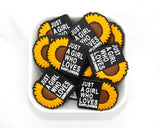 Silicone Beads, Just A Girl Who Loves Sunflowers Beads for Bracelets, Beadable Pen DIY Craft Supplies #897
