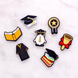 Graduation Silicone Beads, Cap and Gown Focal Beads, DIY Graduation Jewelry Supplies, Gift for Seniors, Gift for Graduates