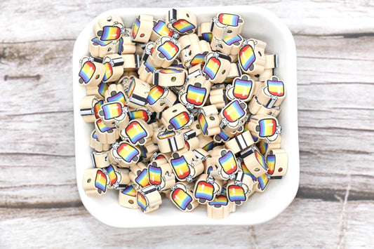 Polymer Clay Beads, Popsicle with Cat Beads, Cute Summer Jewelry Making Supplies #916