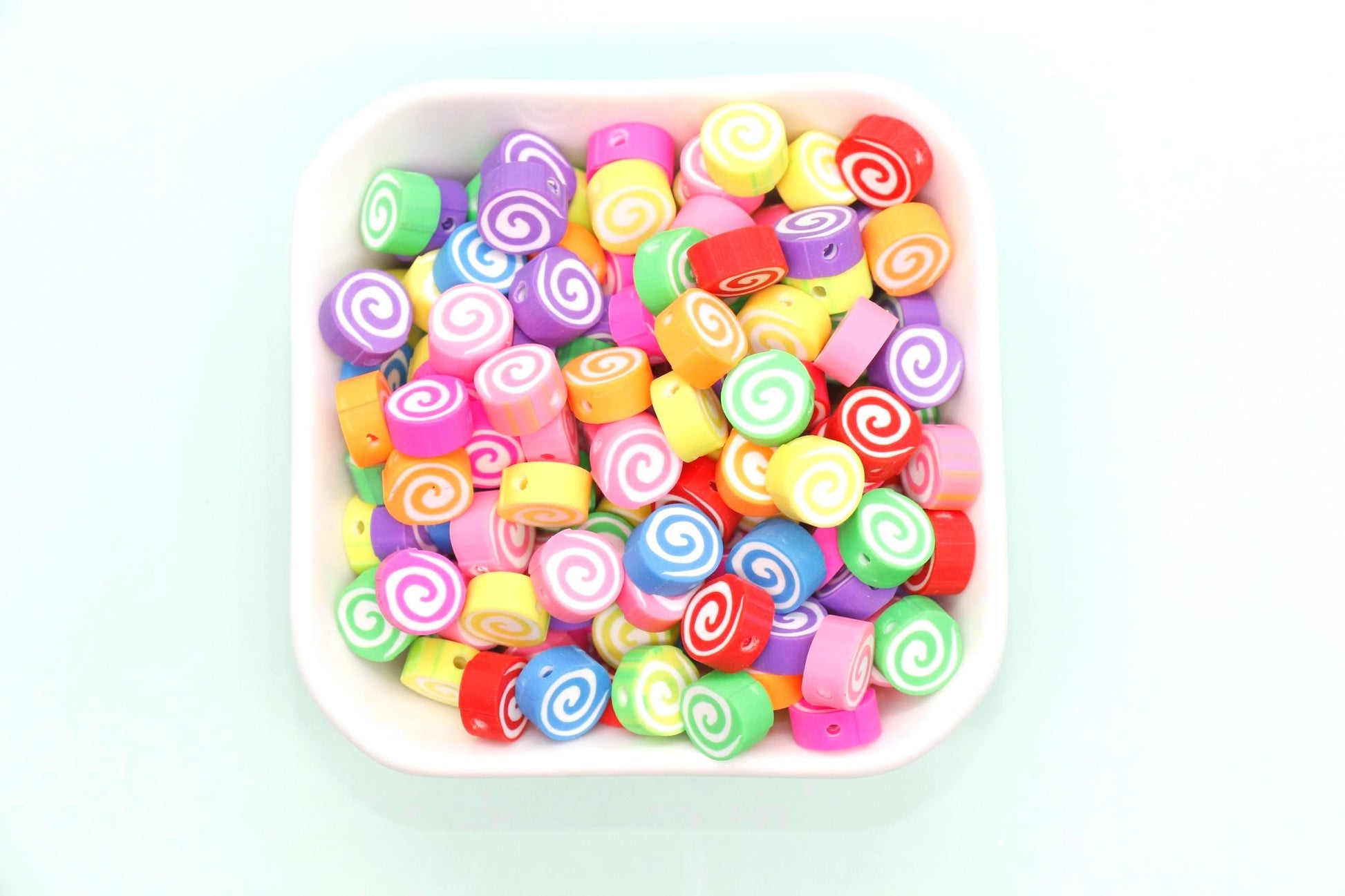 Swirl Polymer Clay Beads, Jewelry Making Supplies, Colorful Swirl Beads for Bracelets Necklaces, DIY Beading Crafts #920