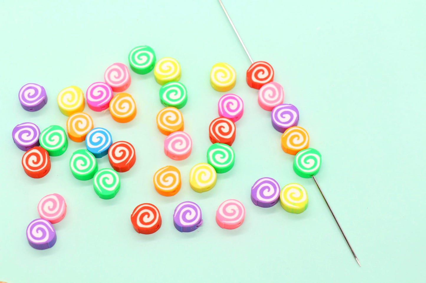 Swirl Polymer Clay Beads, Jewelry Making Supplies, Colorful Swirl Beads for Bracelets Necklaces, DIY Beading Crafts #920