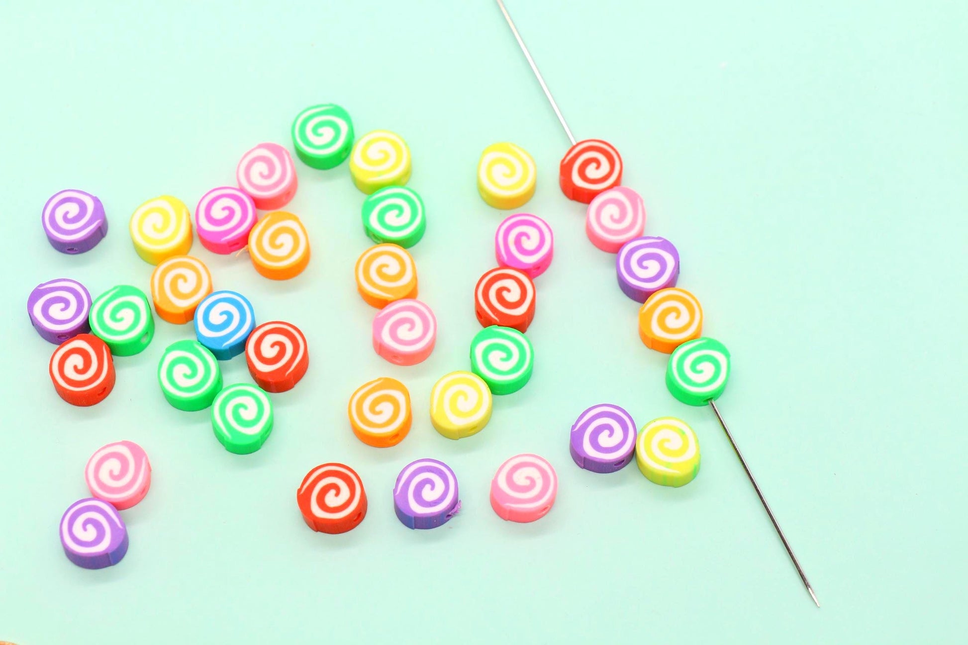 Swirl Polymer Clay Beads, Jewelry Making Supplies, Colorful Swirl Beads for Bracelets Necklaces, DIY Beading Crafts #920