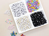 Acrylic Star Beads, 7mm Plastic Star Beads for Crafting, Bright Colors & Fun Designs, DIY Jewelry Supplies