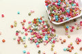 4.8mm Gold Silver Acrylic Cube Letter Beads