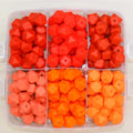 14mm red orange silicone hexagon beads for keychains