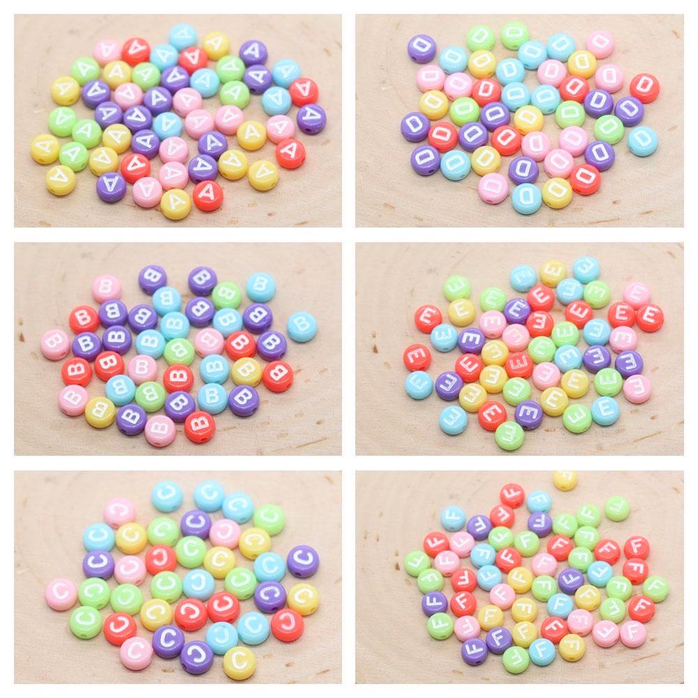 Pastel Letter Beads 7mm, Alphabet Beads for Bracelets, DIY Jewelry Making, Initial Necklaces, Name Beads for Crafts and Keychains