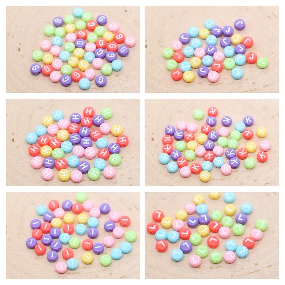 Pastel Letter Beads 7mm, Alphabet Beads for Bracelets, DIY Jewelry Making, Initial Necklaces, Name Beads for Crafts and Keychains