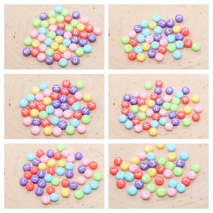 Pastel Letter Beads 7mm, Alphabet Beads for Bracelets, DIY Jewelry Making, Initial Necklaces, Name Beads for Crafts and Keychains