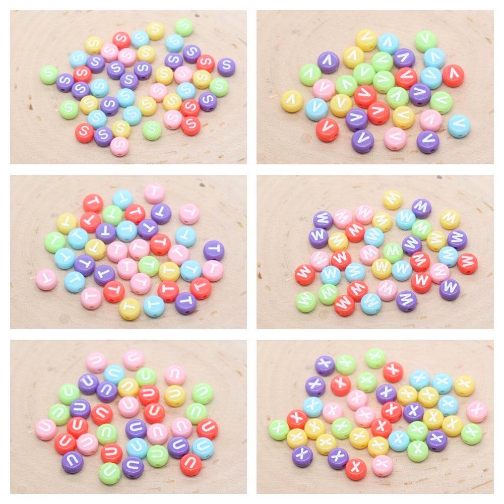 Pastel Letter Beads 7mm, Alphabet Beads for Bracelets, DIY Jewelry Making, Initial Necklaces, Name Beads for Crafts and Keychains
