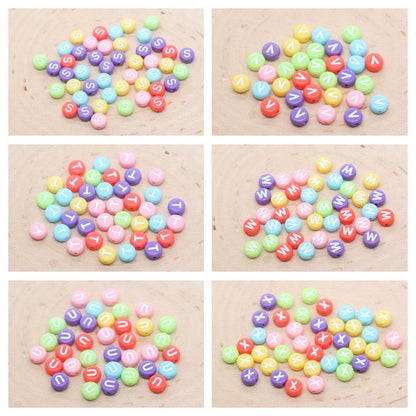 Pastel Letter Beads 7mm, Alphabet Beads for Bracelets, DIY Jewelry Making, Initial Necklaces, Name Beads for Crafts and Keychains
