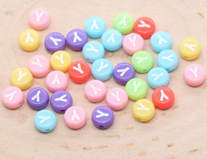 Pastel Letter Beads 7mm, Alphabet Beads for Bracelets, DIY Jewelry Making, Initial Necklaces, Name Beads for Crafts and Keychains