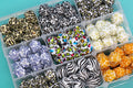 17mm leopard print silicone hexagon beads for keychains
