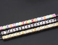 5mm White Black Clover Acrylic Symbol Beads #725