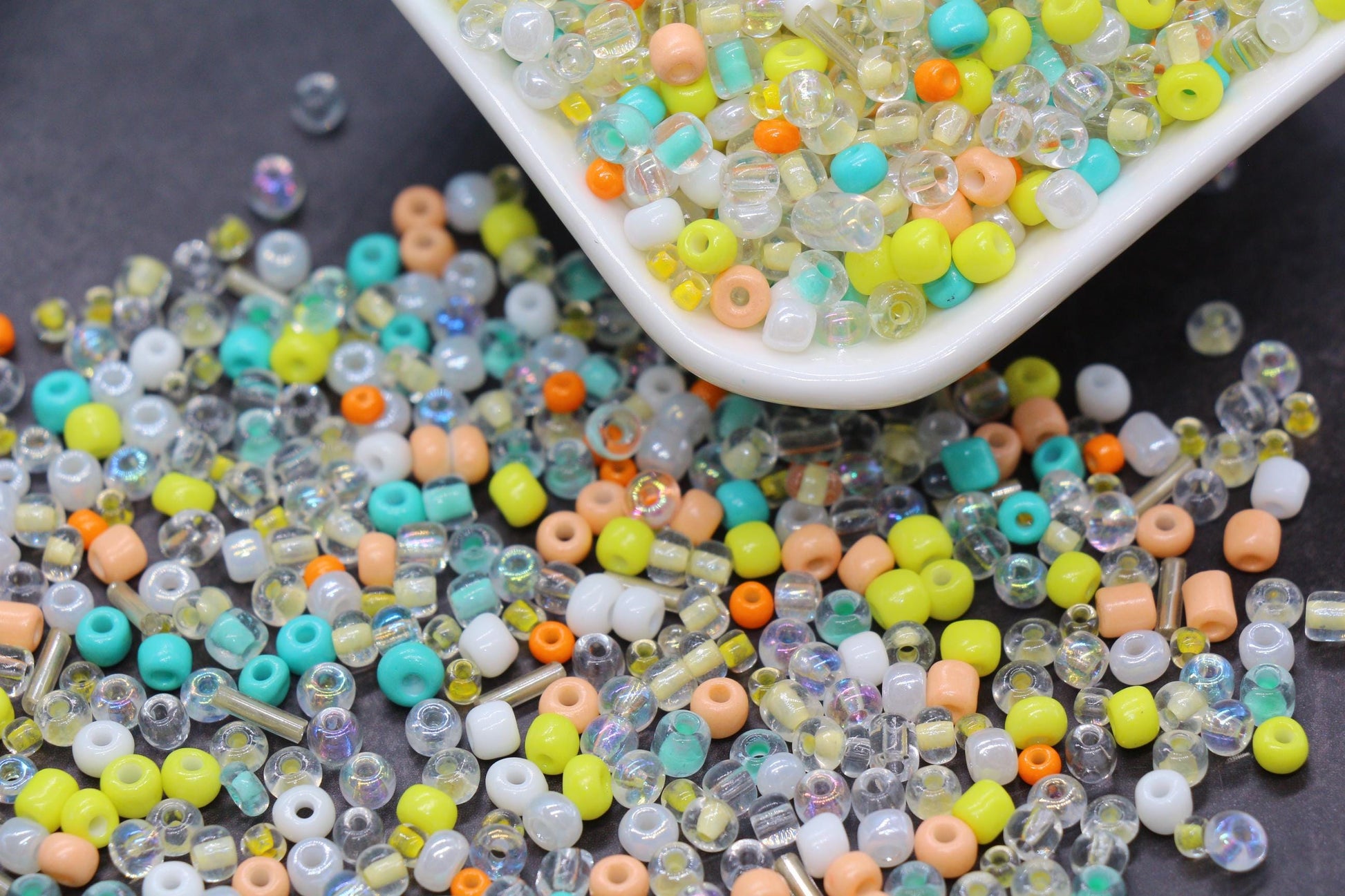 Mix Glass Seed Beads, Size 4mm 6/0 Glass Seed Beads, Multicolor Seed Beads, Rocailles Beads, Bracelet Beads #3658
