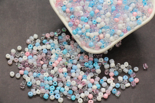 Mix Glass Seed Beads, Size 4mm 6/0 Glass Seed Beads, Multicolor Seed Beads, Rocailles Beads, Bracelet Beads #3659