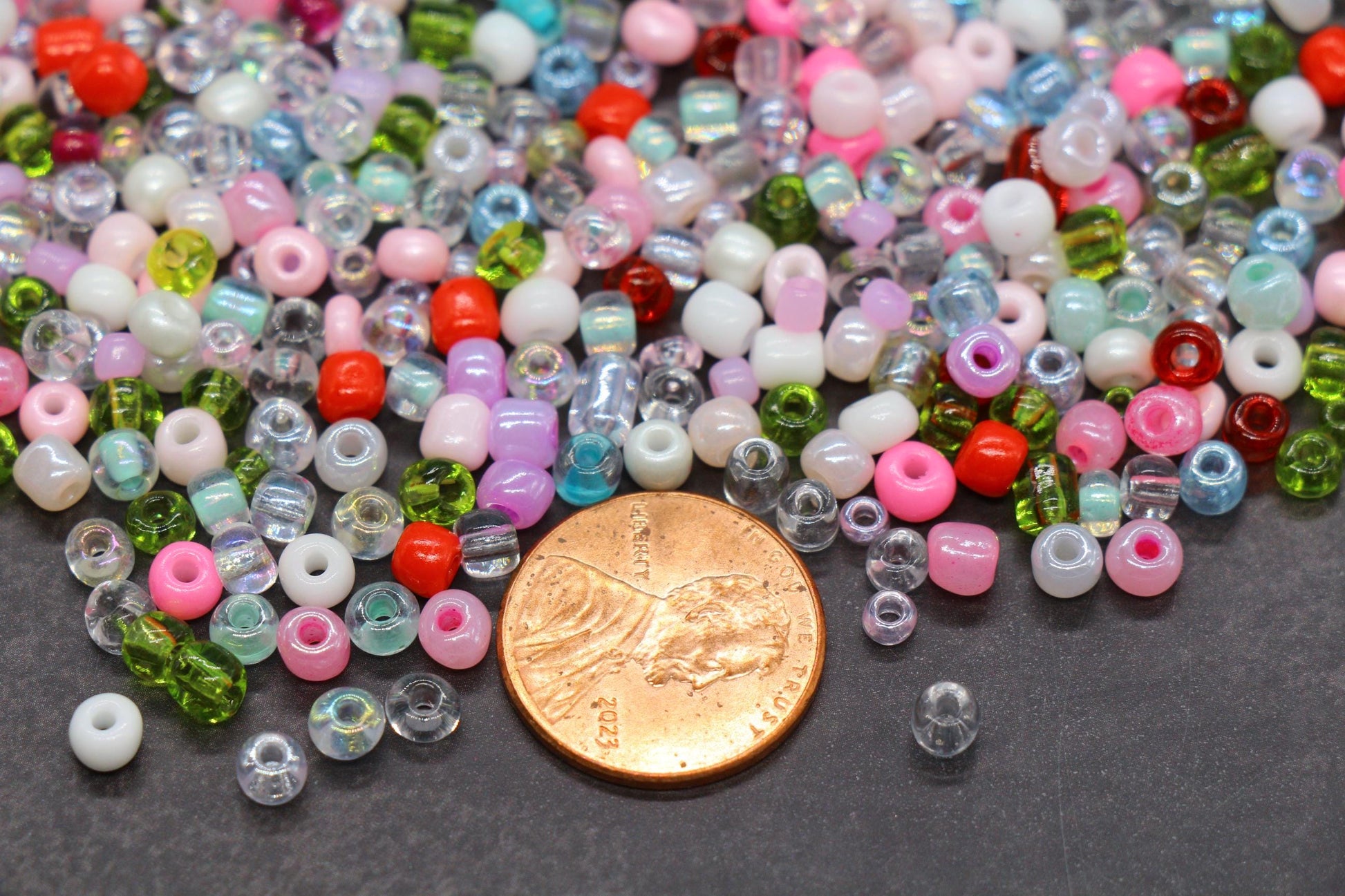Mix Glass Seed Beads, Size 4mm 6/0 Glass Seed Beads, Mix Seed Beads, Rocailles Beads, Bracelet Beads #3670