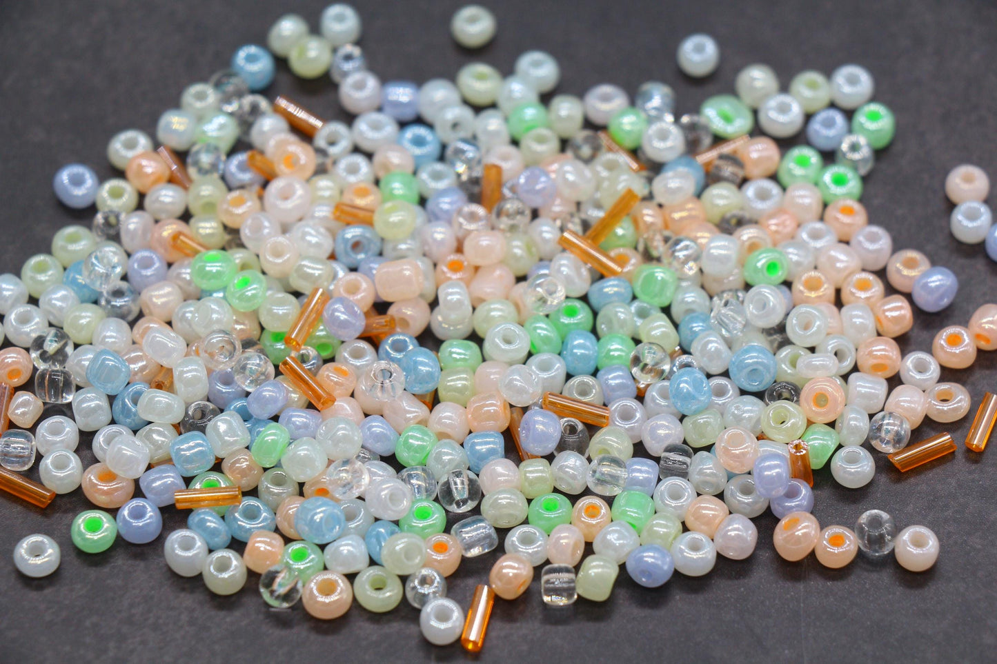 Mix Creamy Glass Seed Beads, Size 4mm 6/0 Glass Seed Beads, Mix Seed Beads, Rocailles Beads, Bracelet Beads #3676
