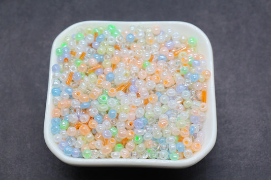 Mix Creamy Glass Seed Beads, Size 4mm 6/0 Glass Seed Beads, Mix Seed Beads, Rocailles Beads, Bracelet Beads #3676