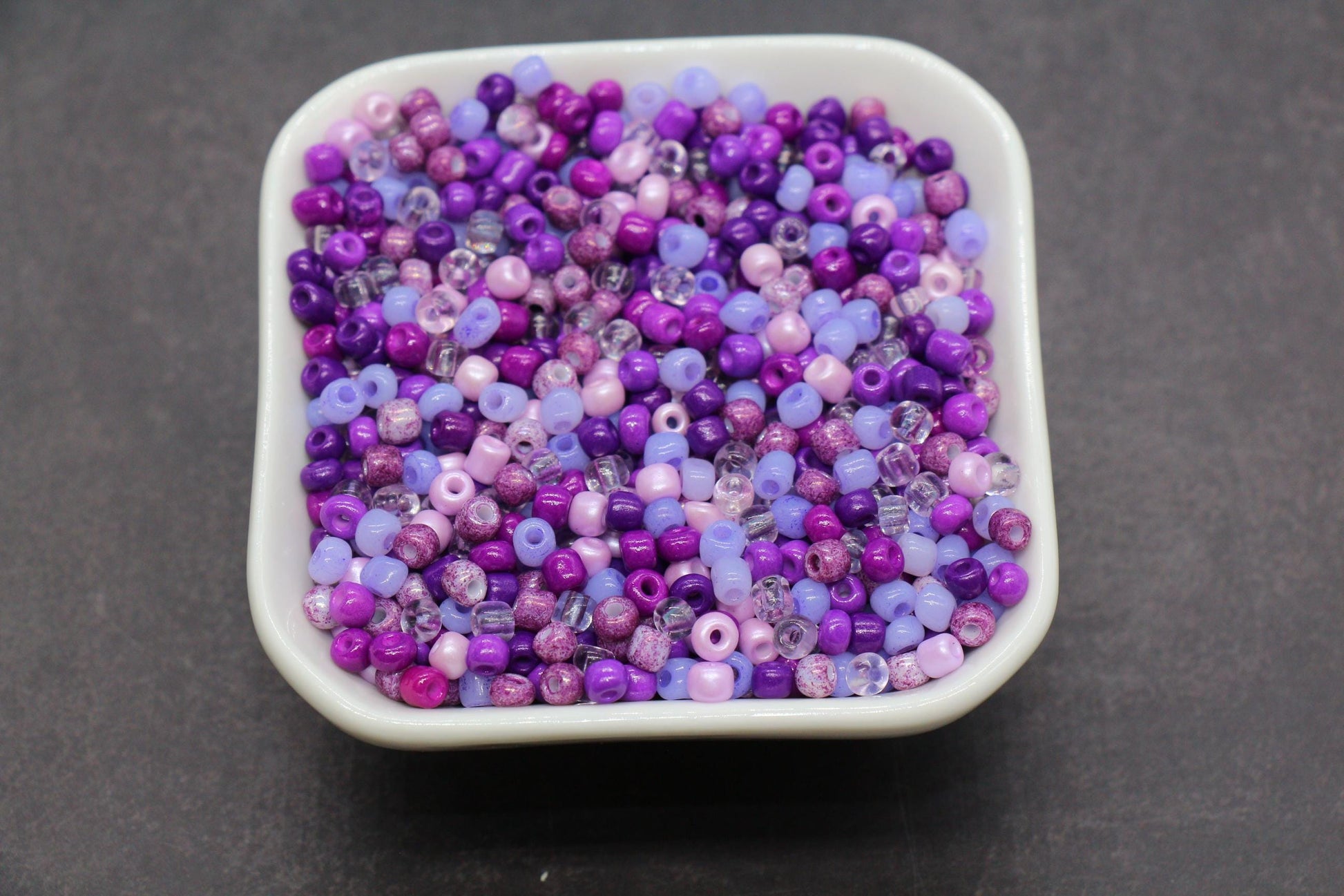 Mix Purple Glass Seed Beads, Size 4mm 6/0 Glass Seed Beads, Mix Seed Beads, Rocailles Beads, Bracelet Beads #3675