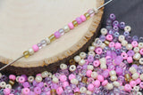 Mix Pink Glass Seed Beads, Size 4mm 6/0 Glass Seed Beads, Mix Seed Beads, Rocailles Beads, Bracelet Beads #3677