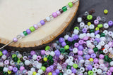 Mix Purple Glass Seed Beads, Size 4mm 6/0 Glass Seed Beads, Mix Seed Beads, Rocailles Beads, Bracelet Beads #3680