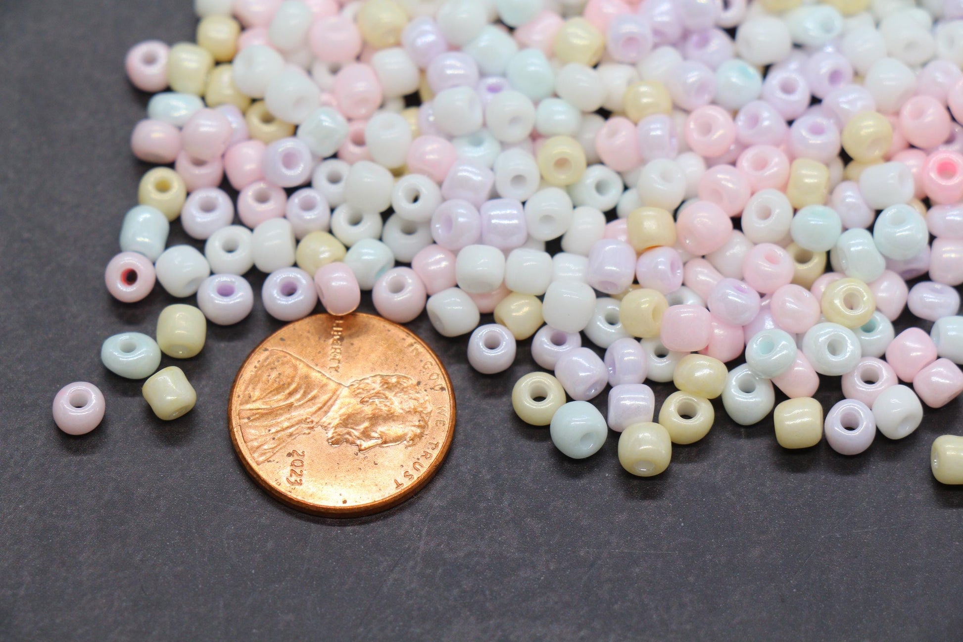 Mix Creamy Glass Seed Beads, Size 4mm 6/0 Glass Seed Beads, Mix Seed Beads, Rocailles Beads, Bracelet Beads #3681
