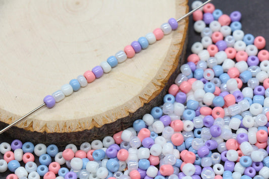 Mix Glass Seed Beads, Size 4mm 6/0 Glass Seed Beads, Mix Seed Beads, Rocailles Beads, Bracelet Beads #3683