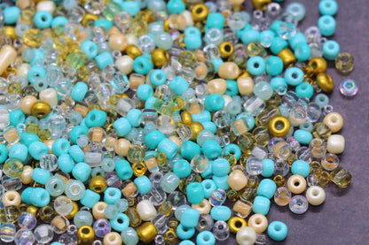 Mix Glass Seed Beads, Size 4mm 6/0 Glass Seed Beads, Mix Seed Beads, Rocailles Beads, Bracelet Beads #3685