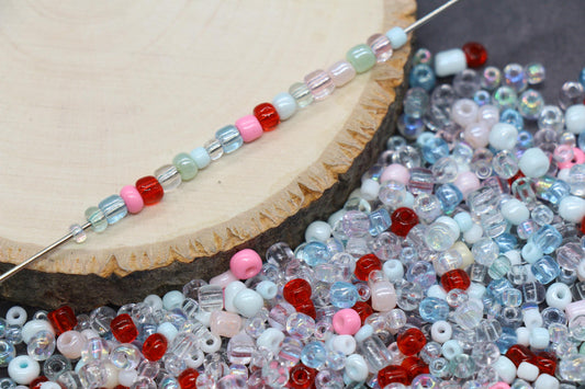 Mix Glass Seed Beads, Size 4mm 6/0 Glass Seed Beads, Mix Seed Beads, Rocailles Beads, Bracelet Beads #3686