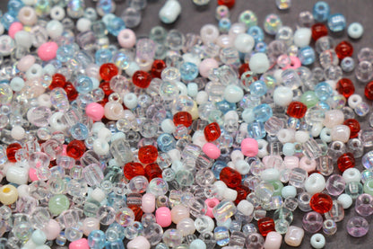 Mix Glass Seed Beads, Size 4mm 6/0 Glass Seed Beads, Mix Seed Beads, Rocailles Beads, Bracelet Beads #3686