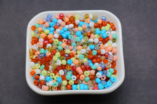 Mix Glass Seed Beads, Size 4mm 6/0 Glass Seed Beads, Mix Seed Beads, Rocailles Beads, Bracelet Beads #3691