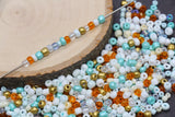 Mix Glass Seed Beads, Size 4mm 6/0 Glass Seed Beads, Mix Seed Beads, Rocailles Beads, Bracelet Beads #3692