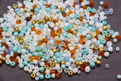 Mix Glass Seed Beads, Size 4mm 6/0 Glass Seed Beads, Mix Seed Beads, Rocailles Beads, Bracelet Beads #3692