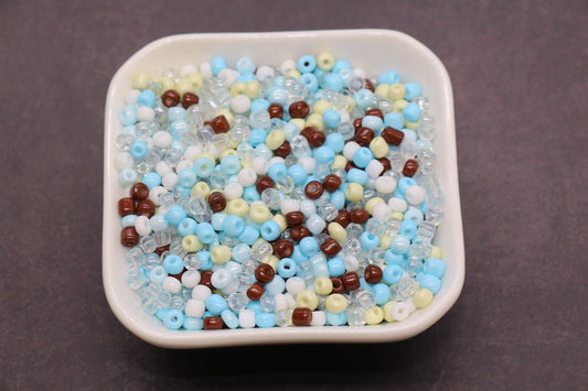 Mix Glass Seed Beads, Size 4mm 6/0 Glass Seed Beads, Mix Seed Beads, Rocailles Beads, Bracelet Beads #3696
